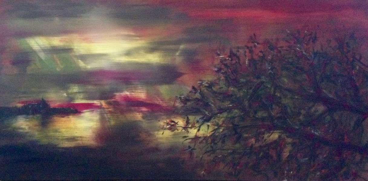A Break in the Storm, acrylic, 24" x 48" - Tina Clancy