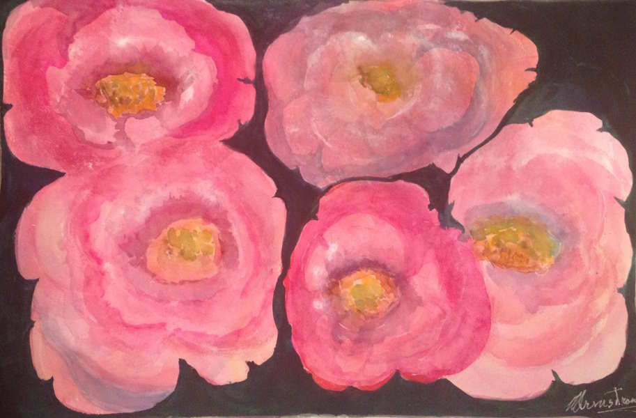 Roses (watercolour) by Theresa Armstrong