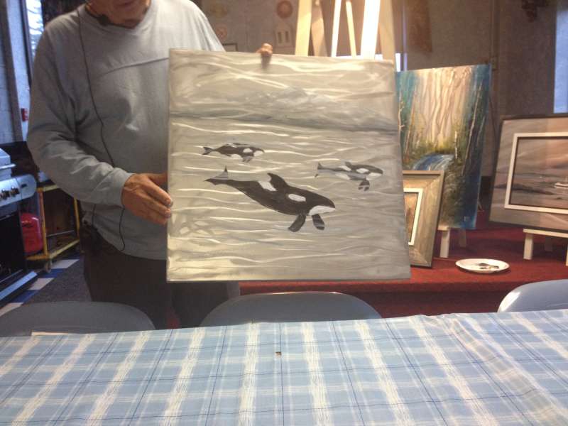 The Orcas painting slowly coming to life (Killer Whales)