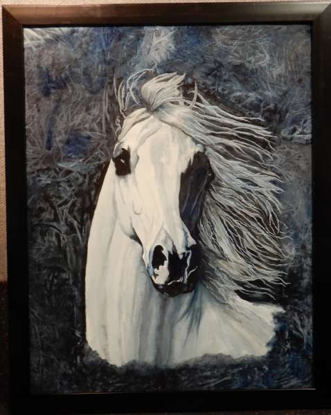 Painting of a White Horse
