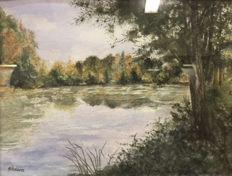 Hartindale Pond, watercolour, by Shawn Paterson-Laing