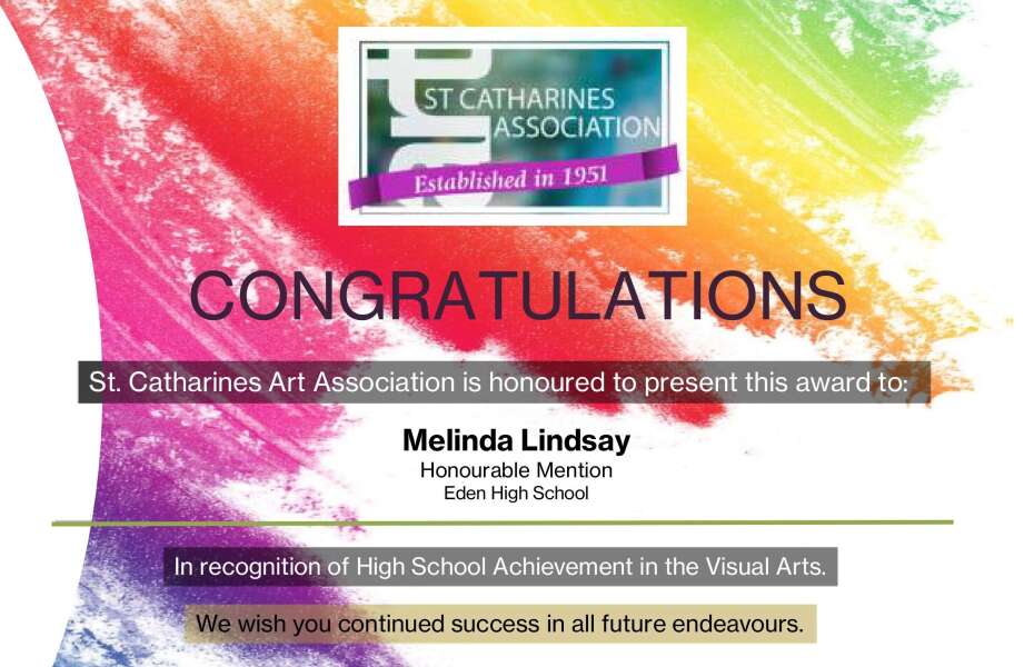 Melinda Lindsay - Honourable Mention