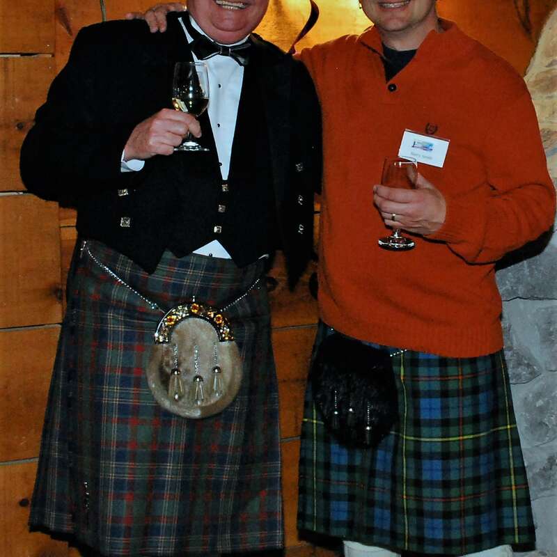 Mike and Barry in their kilts!