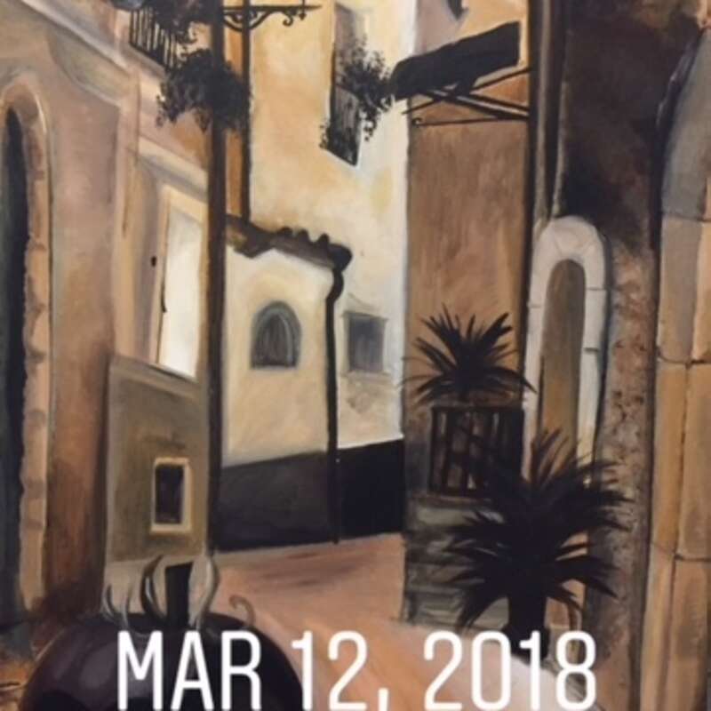 Pacentro, Abruzzo, Italy, watercolour, 30" x 24"  - Cassandra Wardrope