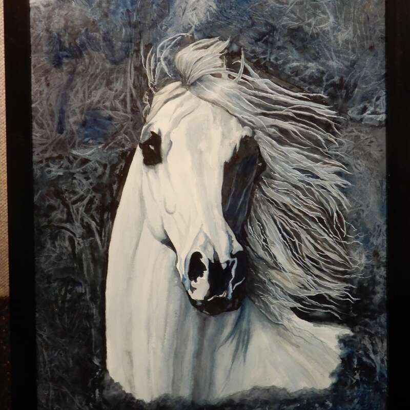 Painting of a White Horse