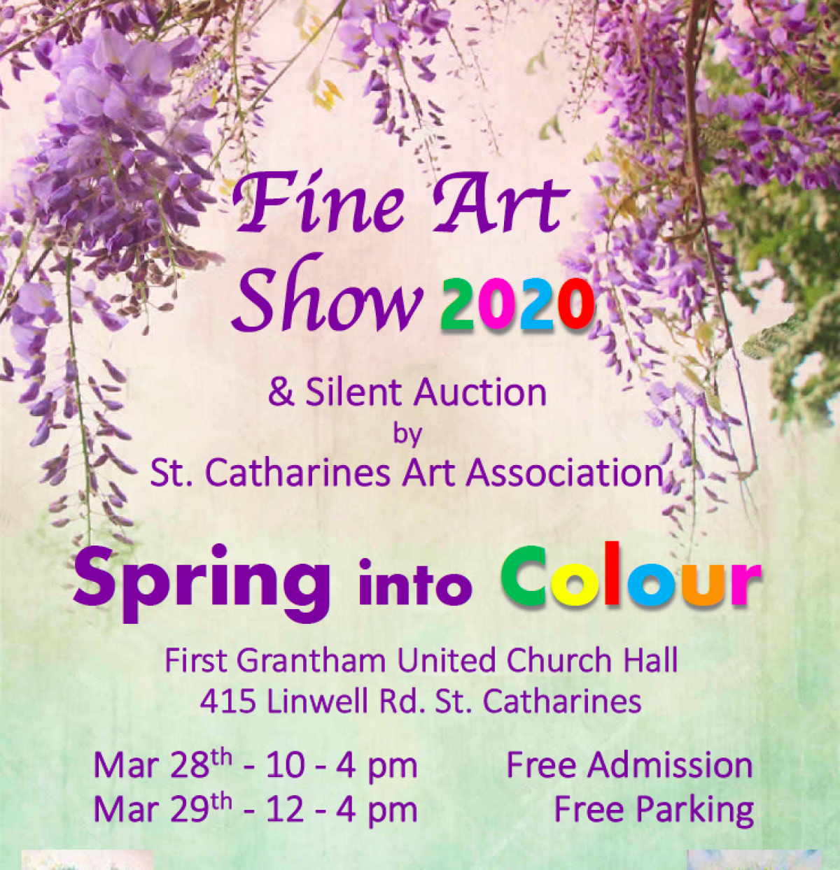 SCAA Spring into Colour Fine Art Show & Silent Auction, 2020