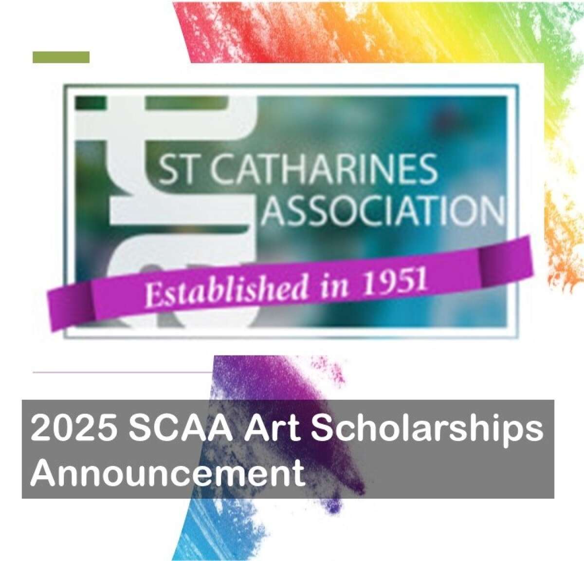 2025 SCAA Art Scholarships Announcement