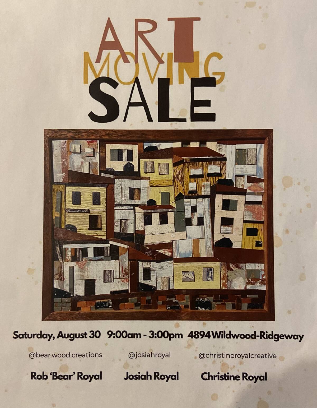 ART MOVING SALE